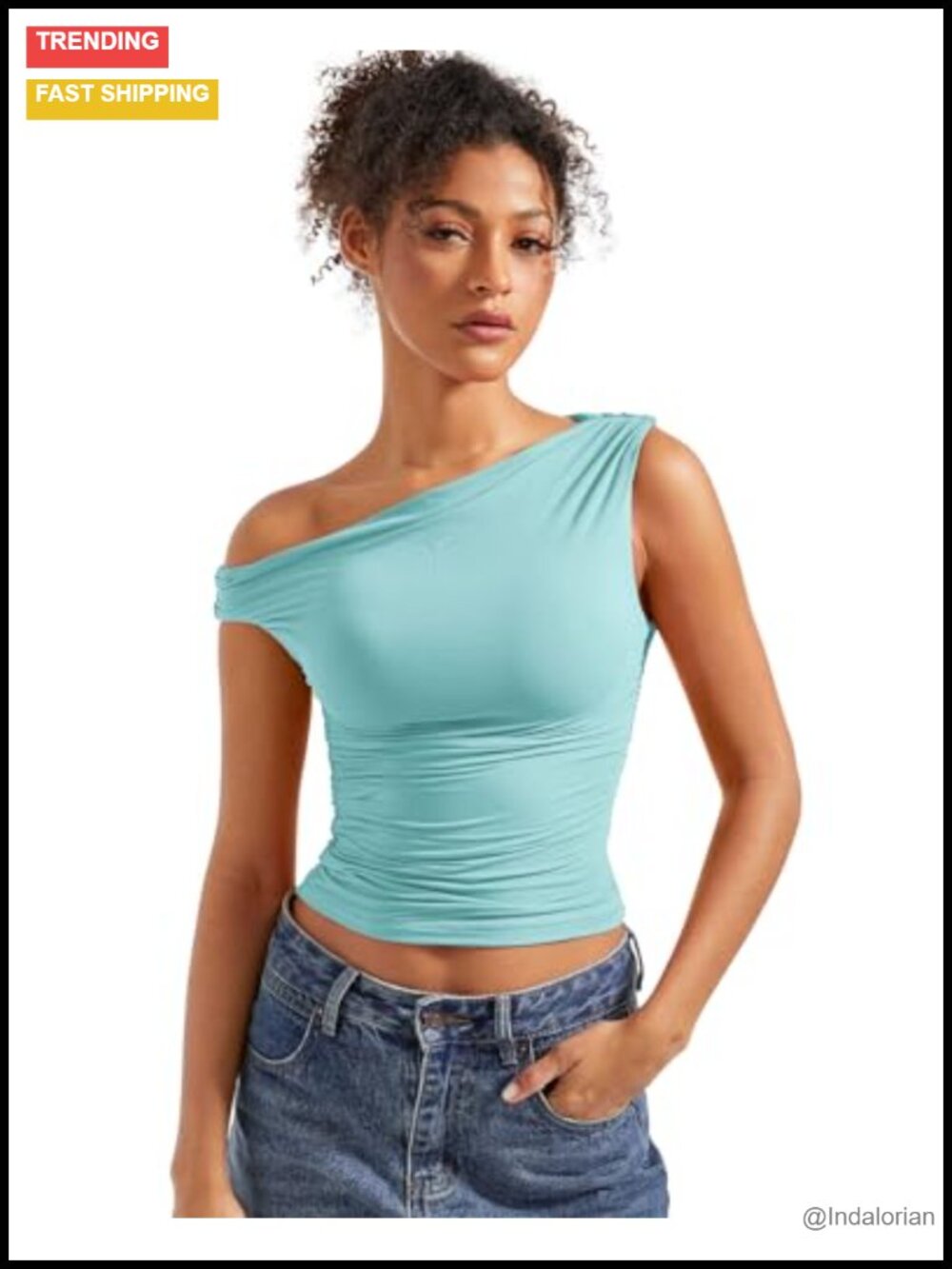 Off Shoulder Fitted Sleeveless Crop Top Y2K Going Out Ruched Tank